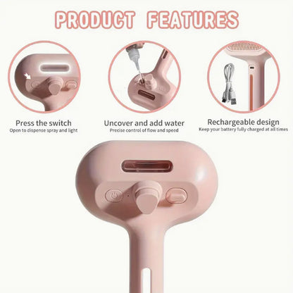 Szczotka pielęgnacyjna dla kota z mgiełką wodną